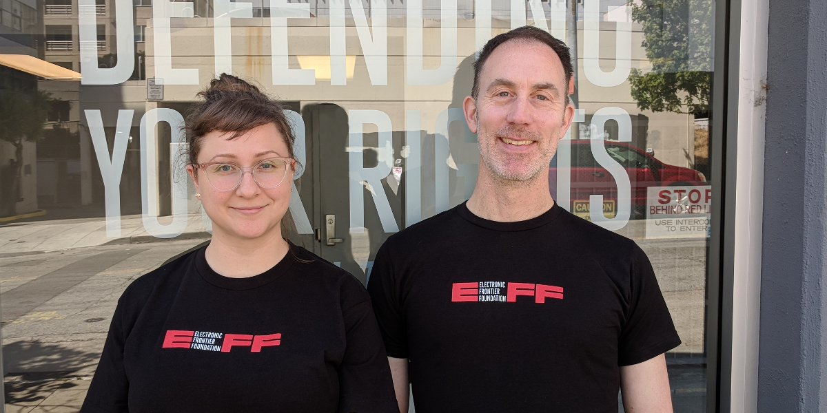Check out EFF's new logo member t-shirt EFF's new logo member t-shirt