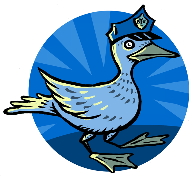 duck with a cop uniform.