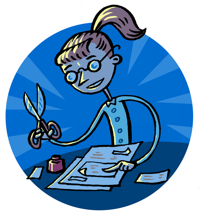 Intern cutting and pasting.