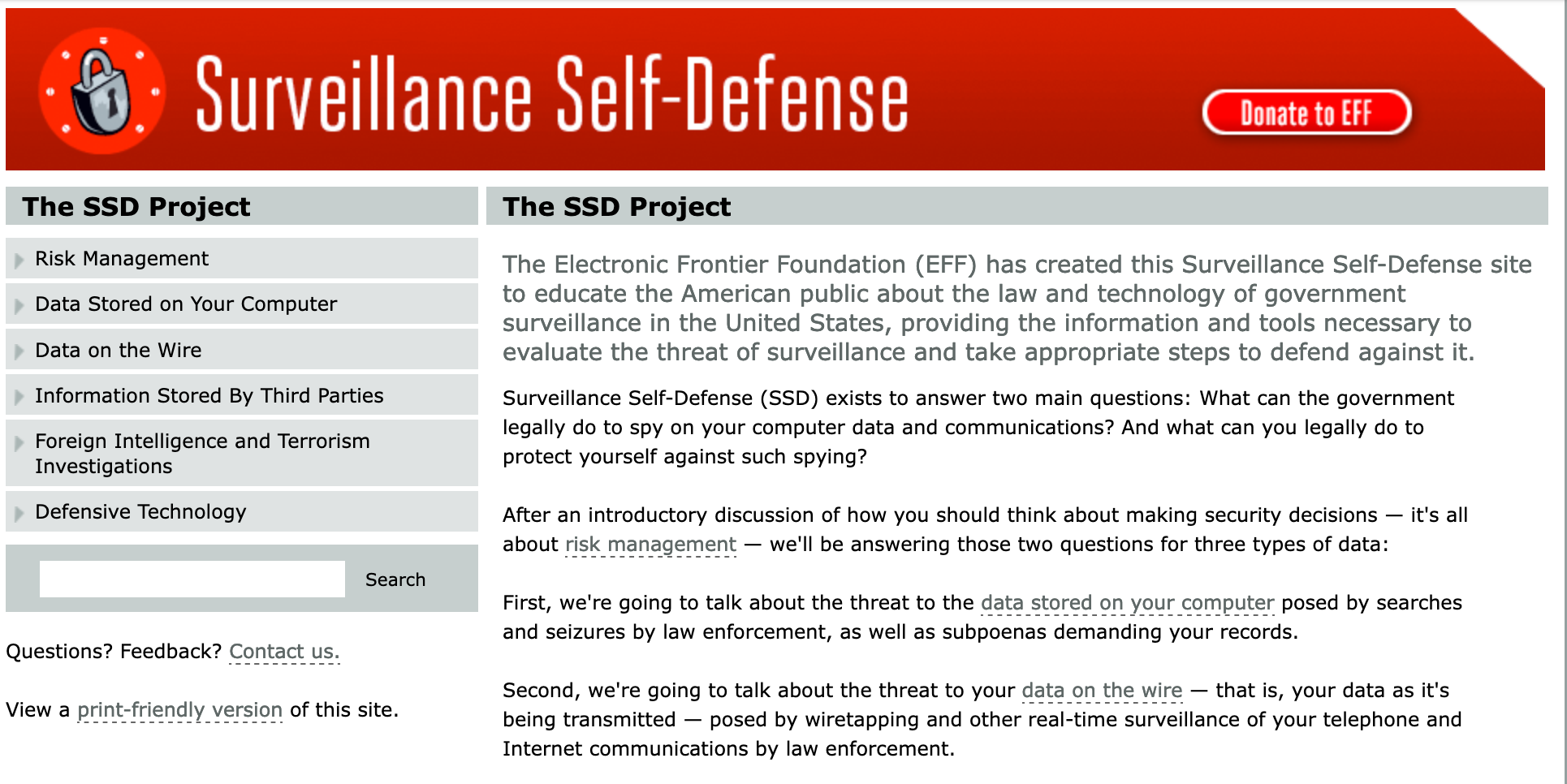 SSD's design when it first launched in 2009. screenshot of SSD in 2009, with a red logo and a block of text